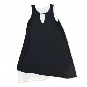 Bar III Cutout Tank Dress Medium — Minimalist Colorblock Office Siren Workwear